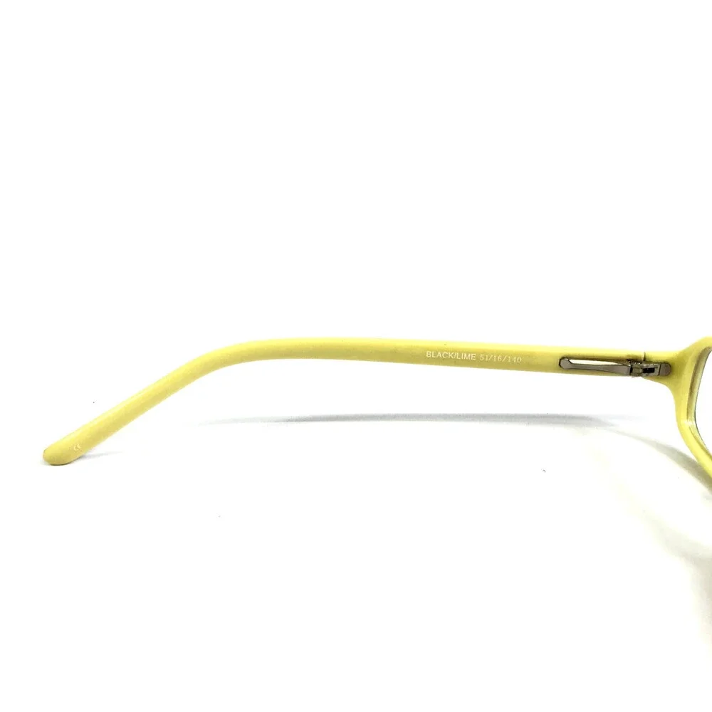 Modern Petite Eyeglasses Frames WOW BLACK/LIME Oval Black Neon Green 51-16-140
